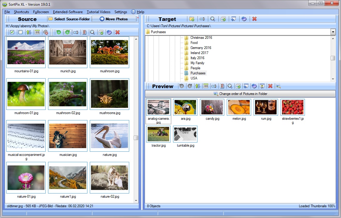 Photo organizer software