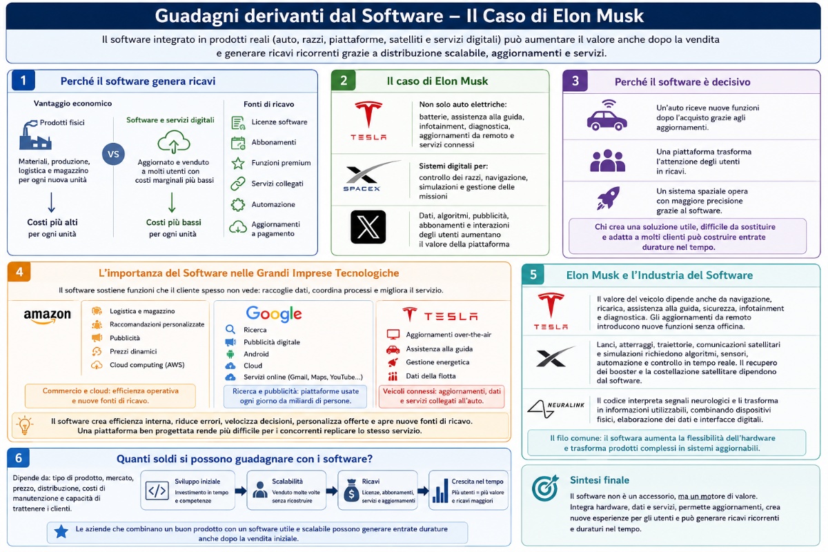 Guadagni derivanti dal software